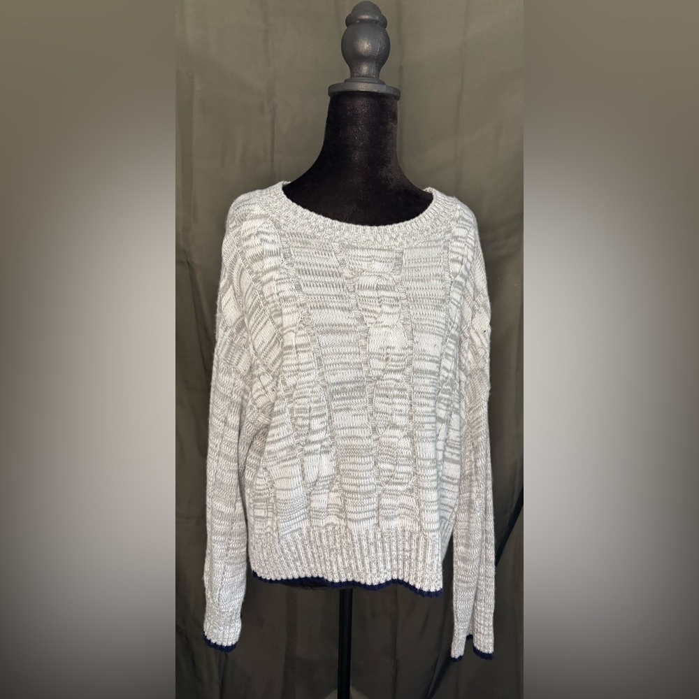 a.n.a Cream Cable Knit Sweater
